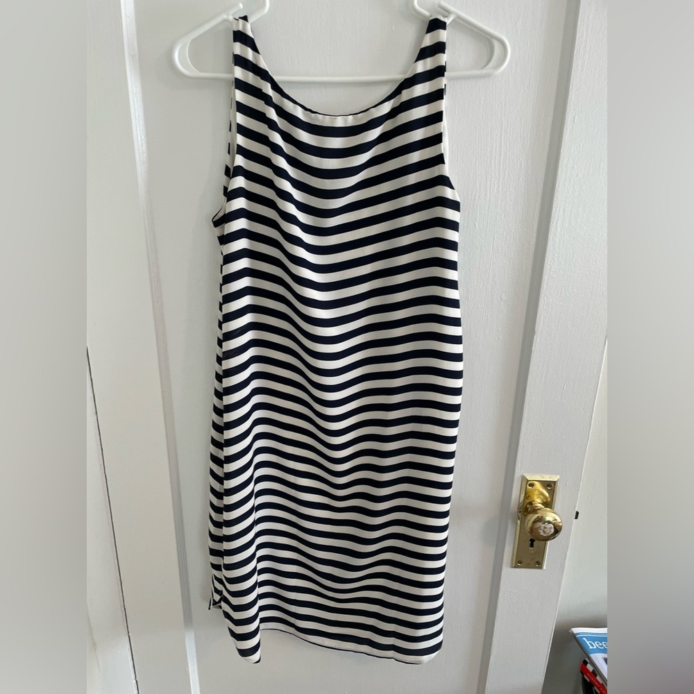 LOFT Navy and White Dress - Picture 4 of 5